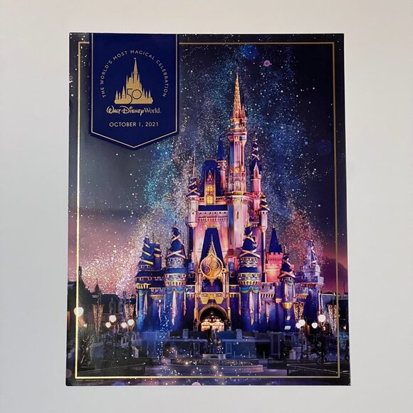 Walt Disney World 50th Anniversary Iridescent Poster Print - Picture 1 of 8